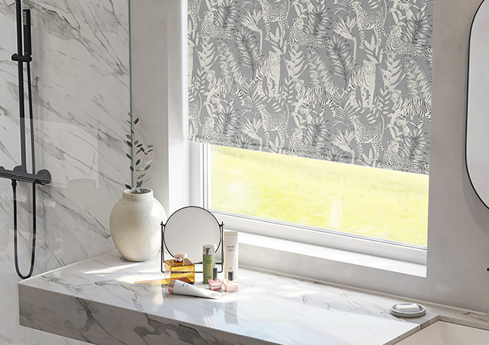 Tropical Wildcats, Temple Grey - Twist&Fit Roller Blind - Image 5
